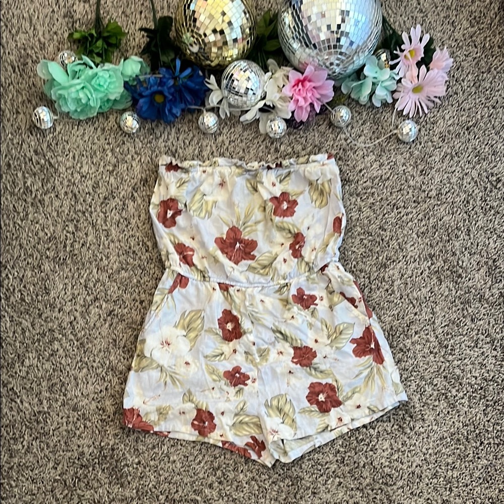 Tropical Print Romper